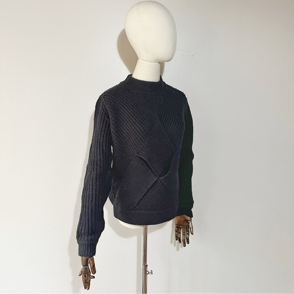 Carven black oversized weave wool sweater - Picture 3 of 7